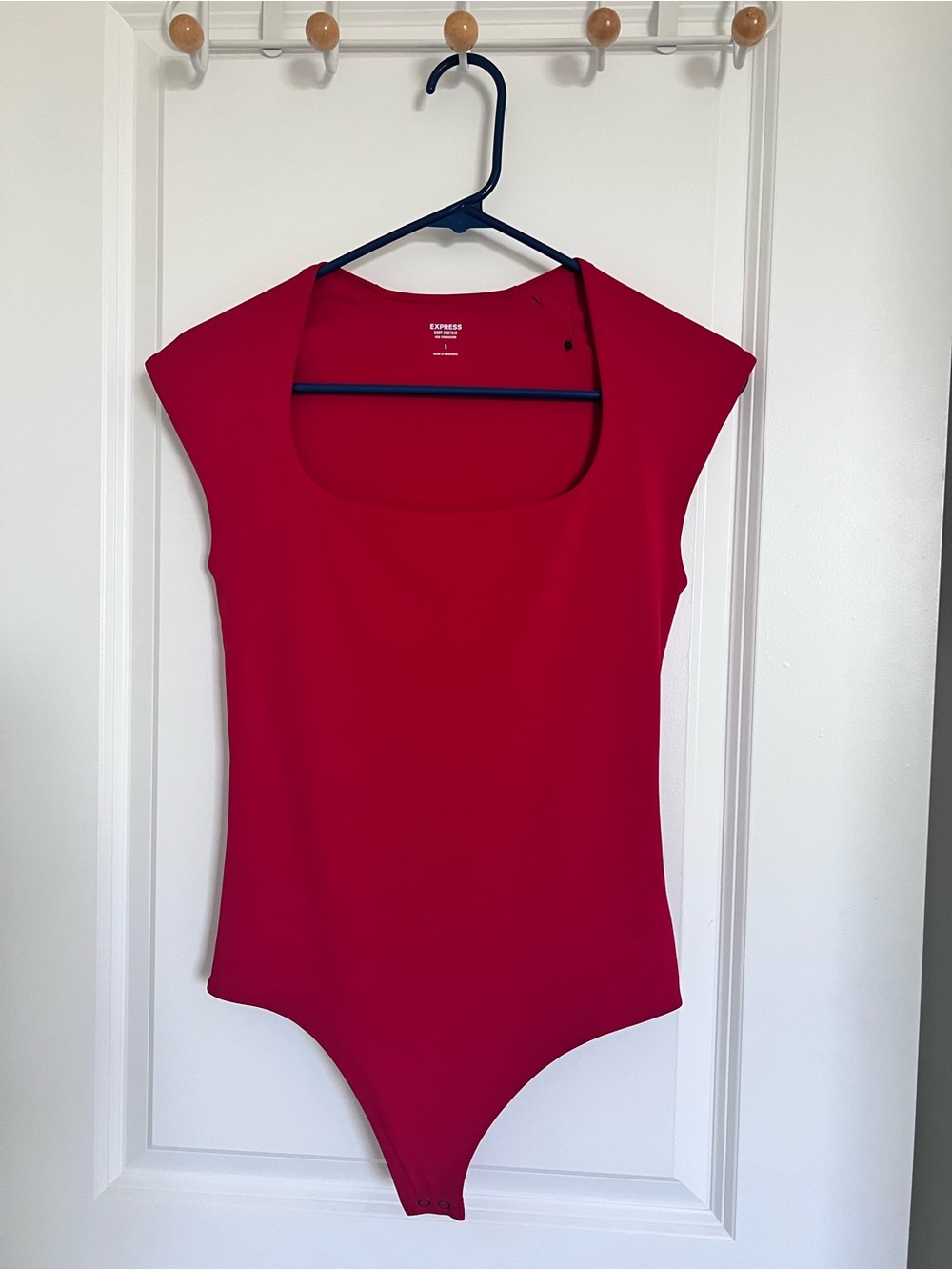 Express Tomato-Red Scoop Neck Bodysuit